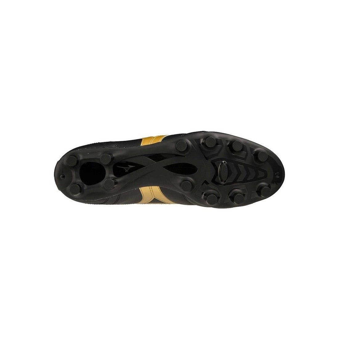 Mizuno scarpa da calcio da uomo Morelia II Club P1GA231650 nero-oro suola
