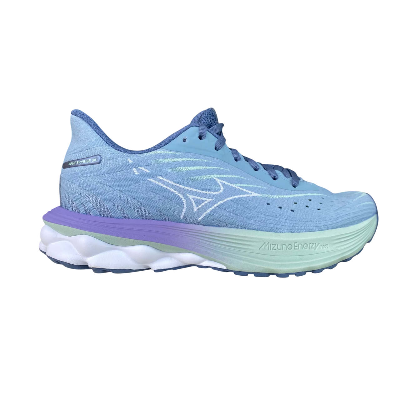 Mizuno scarpa da corsa da donna Wave Skyrise 6 J1GD250921 grigioceleste-menta-viola
