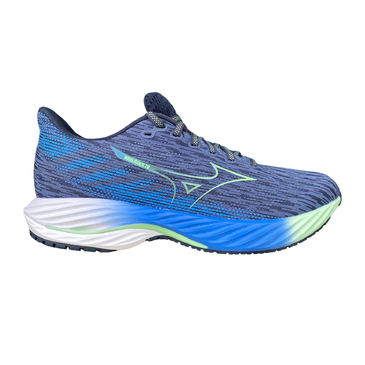 Mizuno scarpa da corsa da uomo Wave Rider 28 J1GC240351 indaco-menta-blu