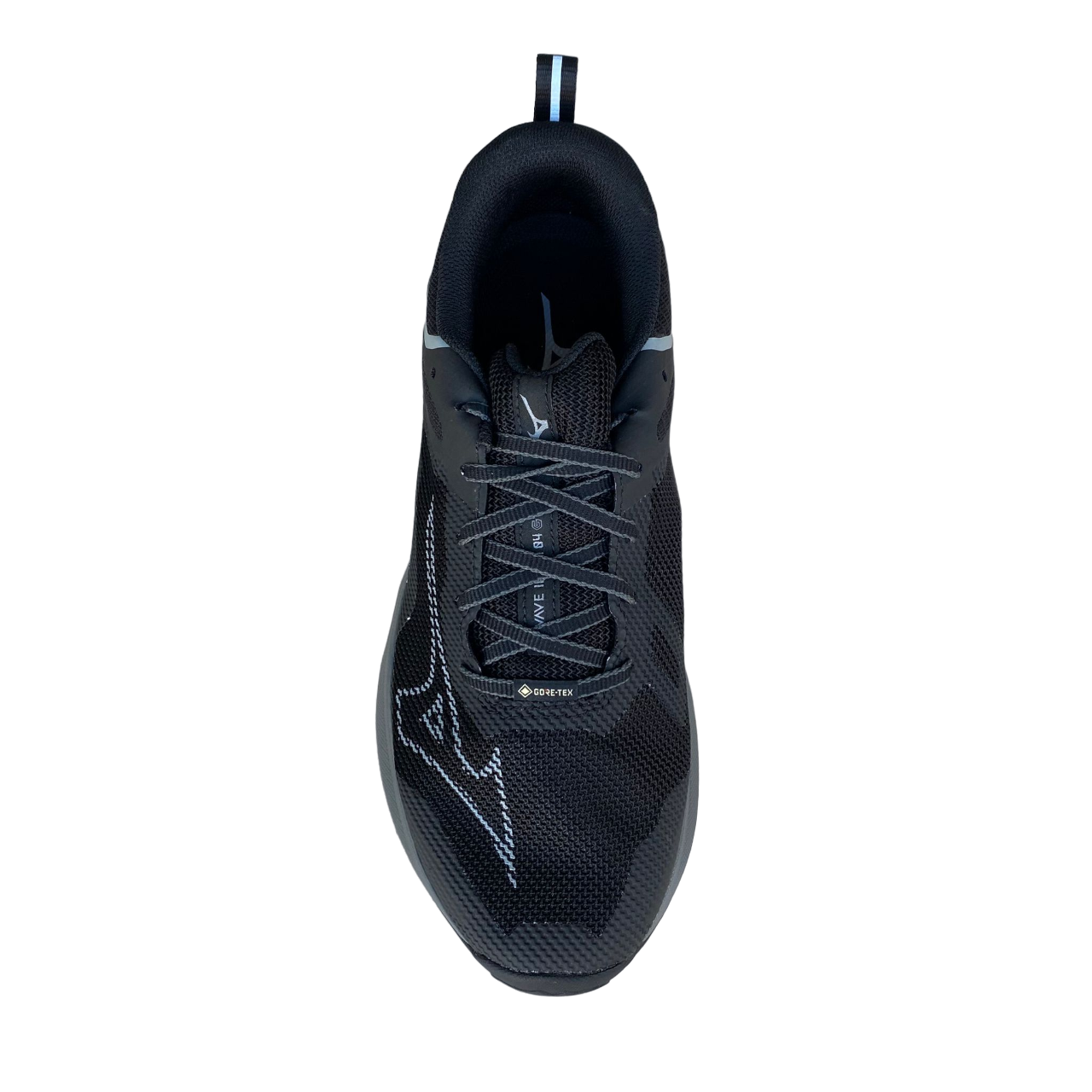 Mizuno scarpa da corsa per Trail Wave Ibuki 4 GTX J1GJ225901 nero-grigio vista dall'alto