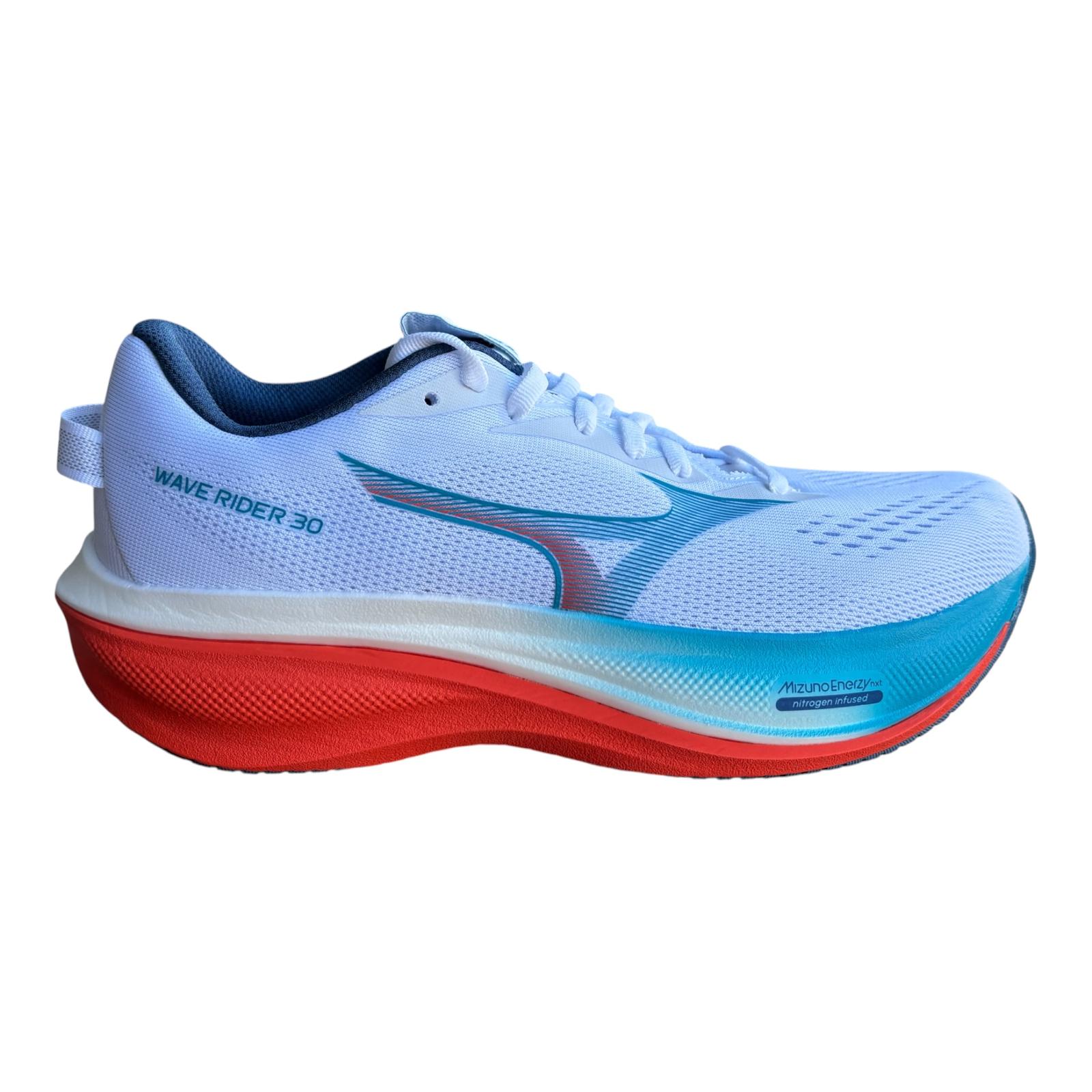 Mizuno scarpa running uomo Wave Rider 30 J1GM262051 White-Blue Jewel-Orange