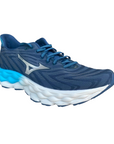 Mizuno scrpa da corsa da uomo Wave Sky 8 J1GC240205 tè blu-argento