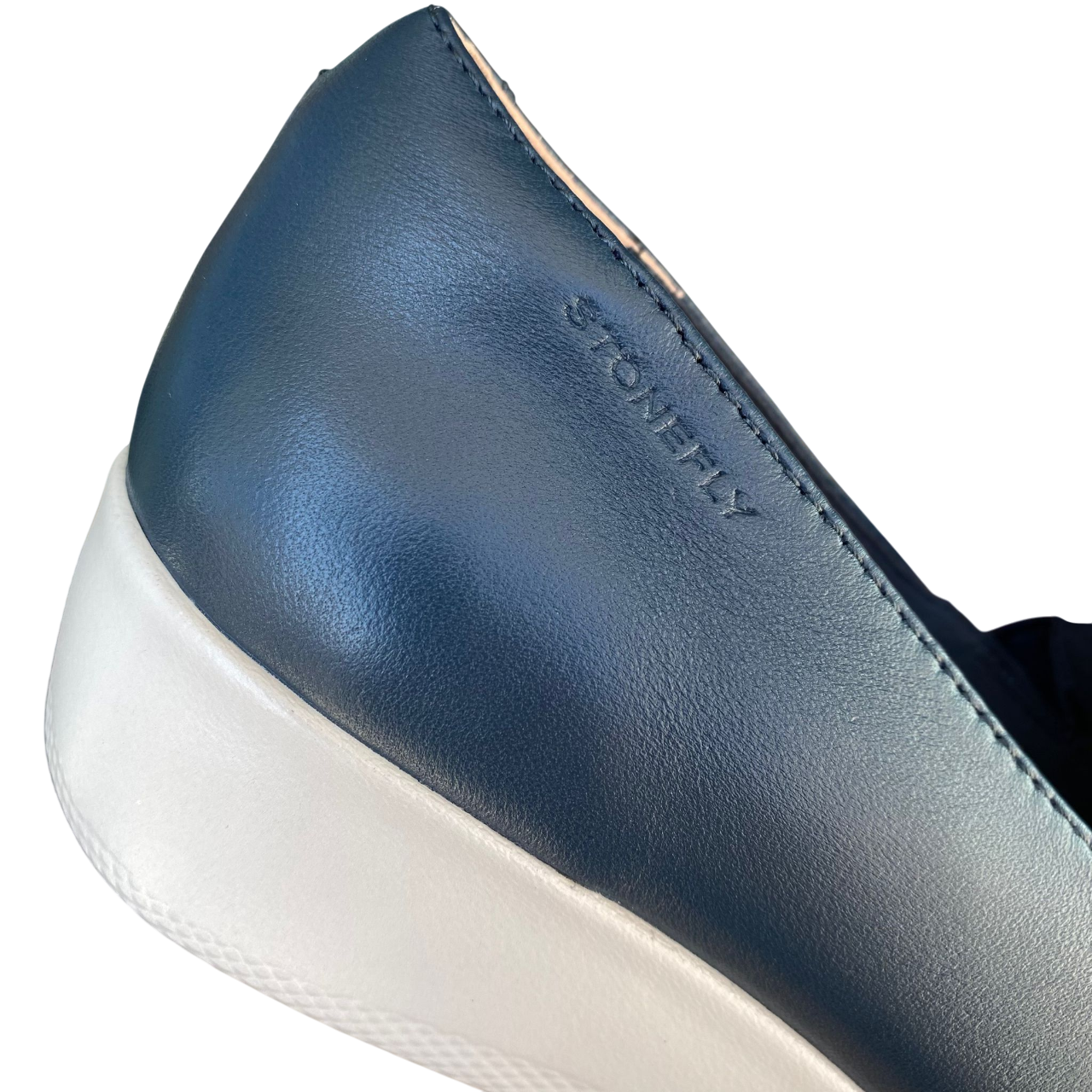Vista posteriore mocassini Stonefly Paseo IV donna ocean blue design ergonomico