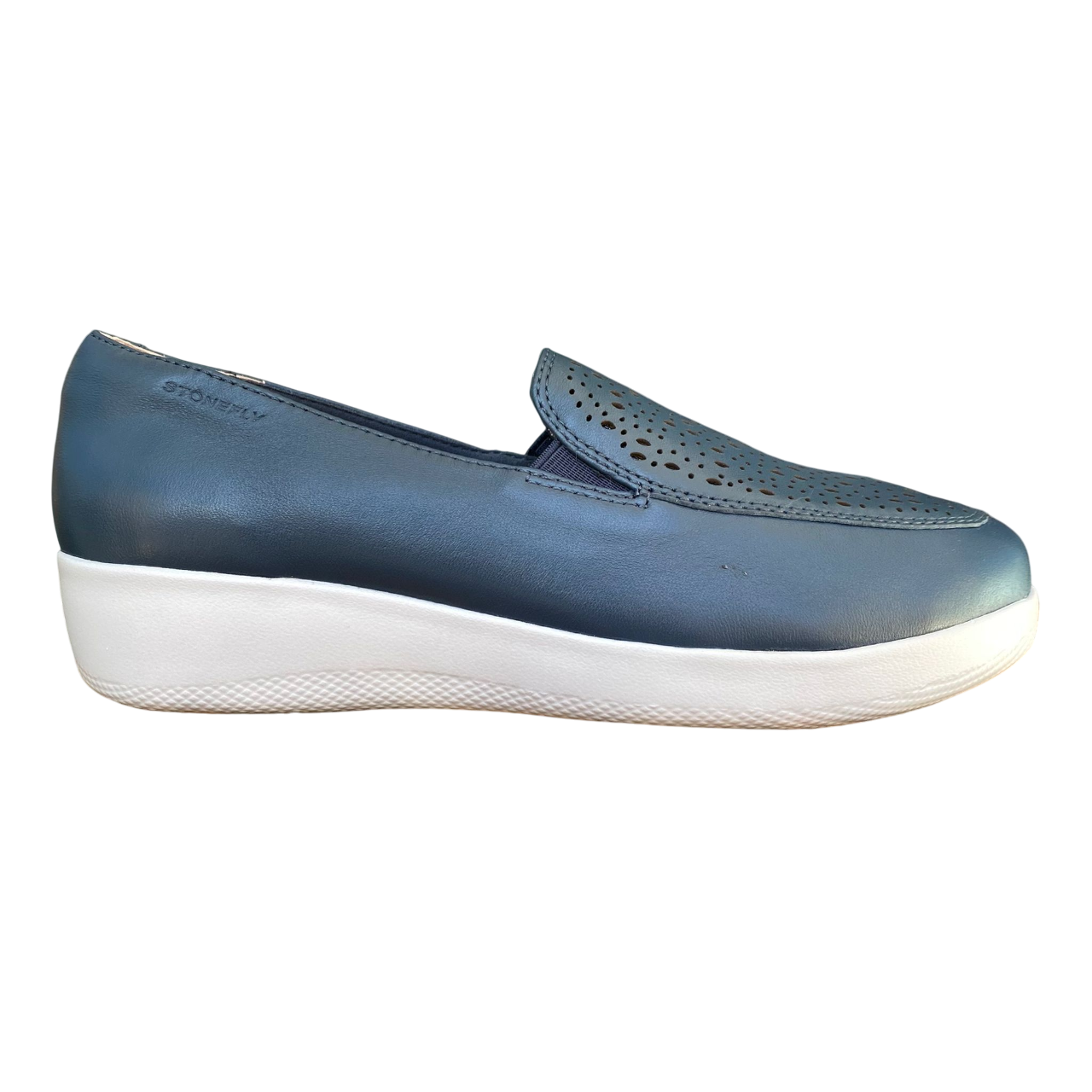 Mocassini ocean blue da donna Stonefly modello Paseo IV 218962 in pelle nappa, eleganti e comodi