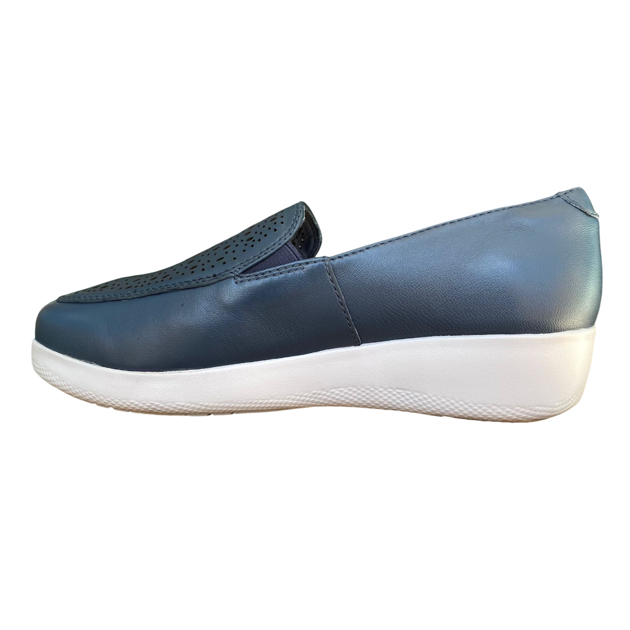 Profilo laterale mocassini Stonefly donna Paseo IV pelle nappa ocean blue 218962