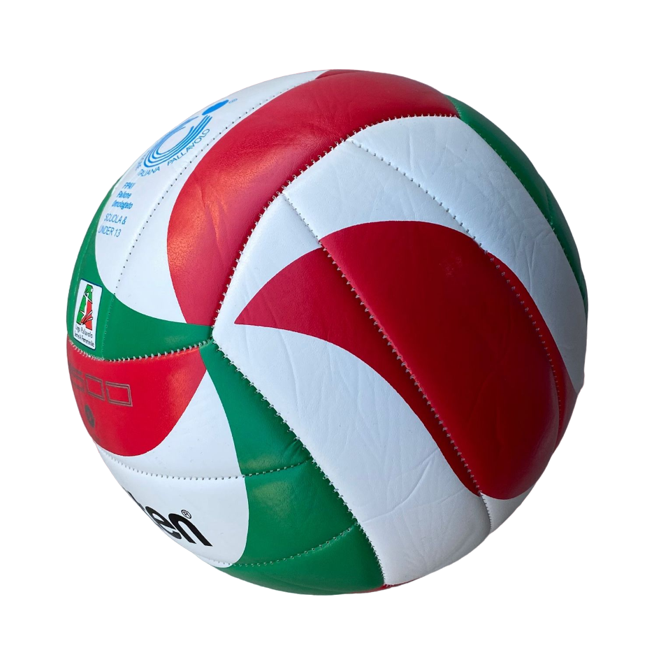 Molten Pallone da pallavolo V5M2501-L Volley School bianco-rosso-verde particolare