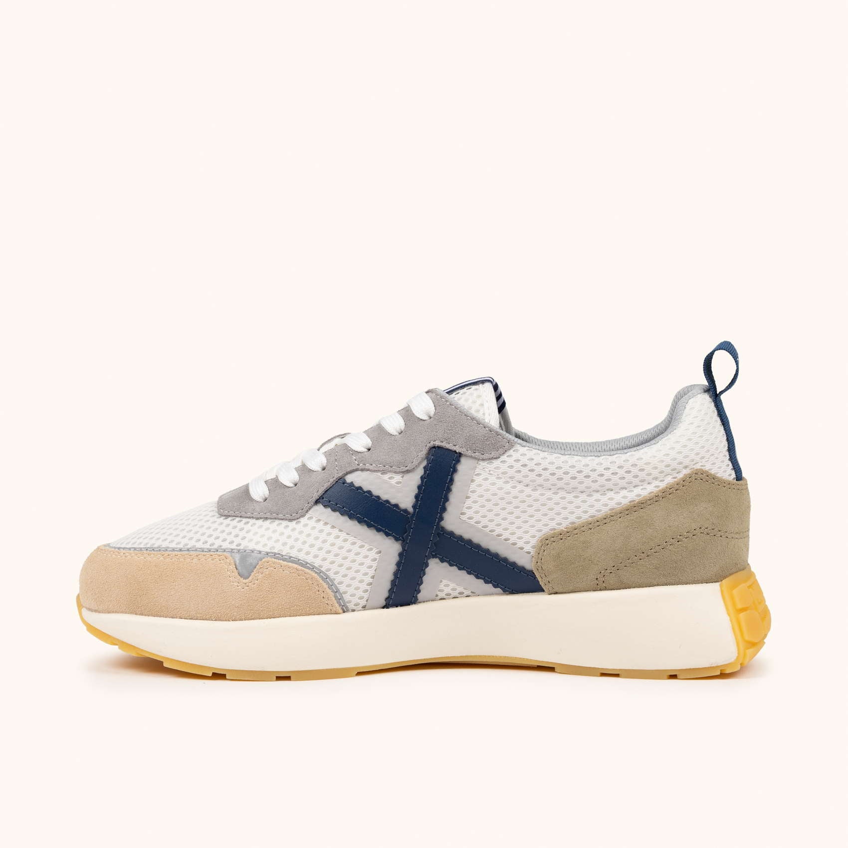 Munich Sneakers da uomo XEMINE 97 8907097 Bianco-Grigio- Blu Design Eleganza Sportiva