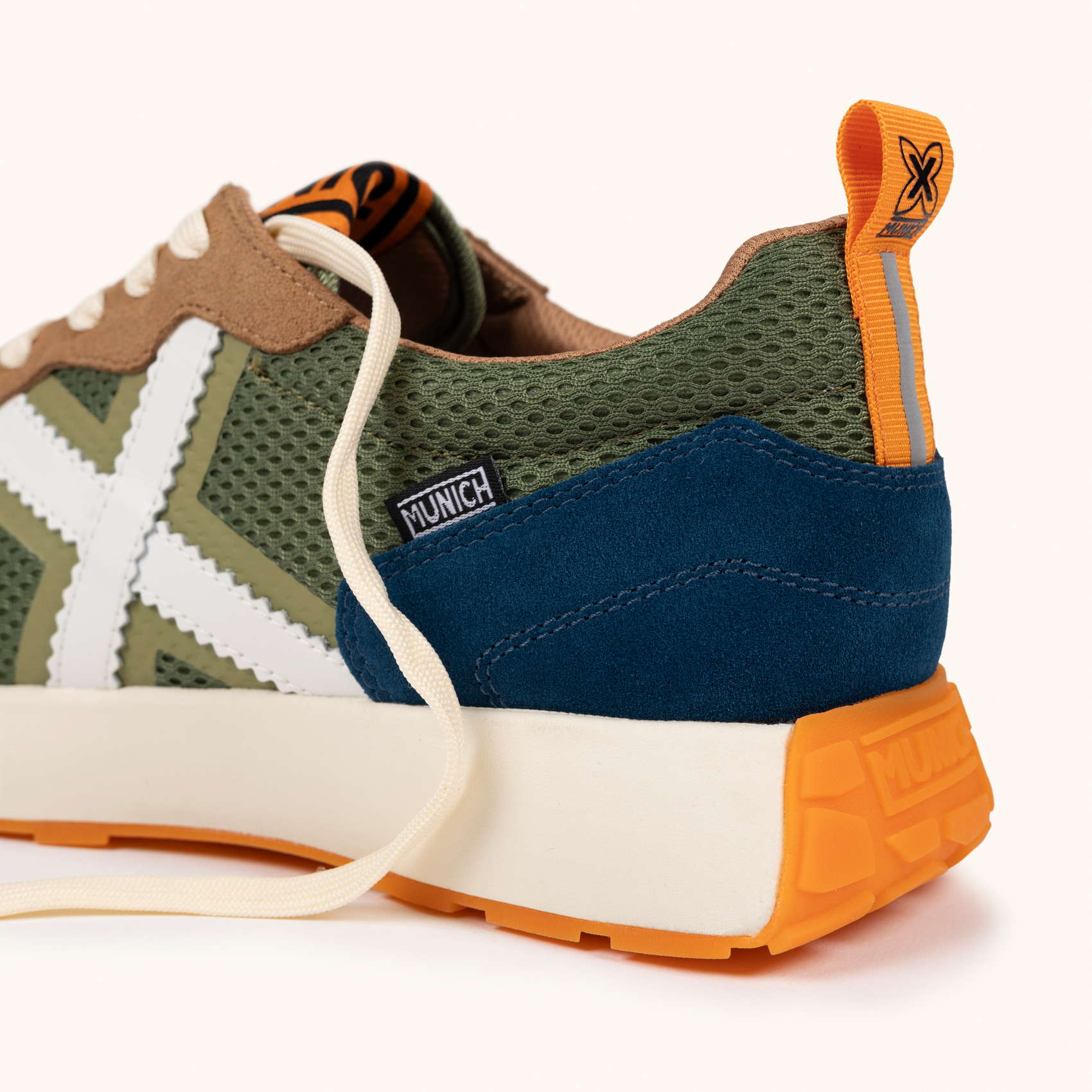 Munich scarpa sneakers da uomo XEMINE 96  8907096 verde-marrone-blu - Eleganza Sportiva