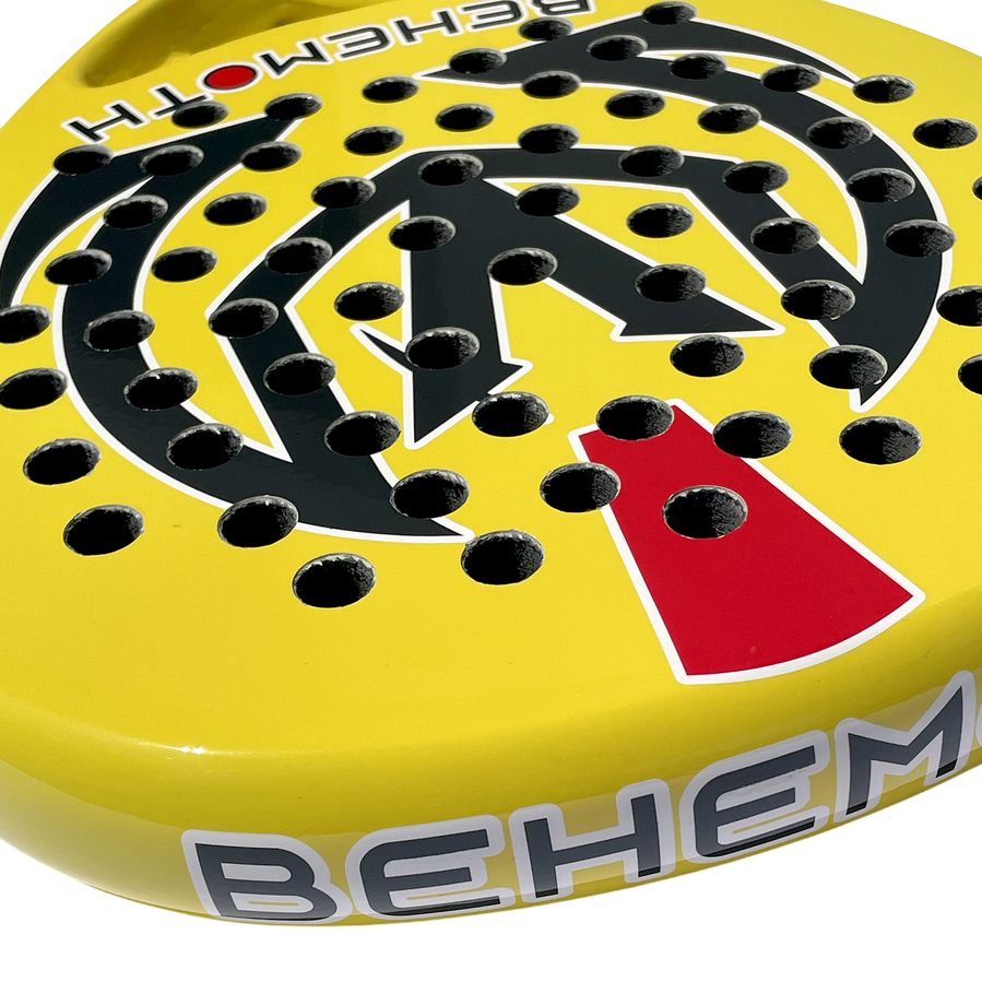 Racchetta da padel Mythos BEHEMOTH con telaio in carbonio e rivestimento fibra di vetro per giocatori professionali particolare piatto