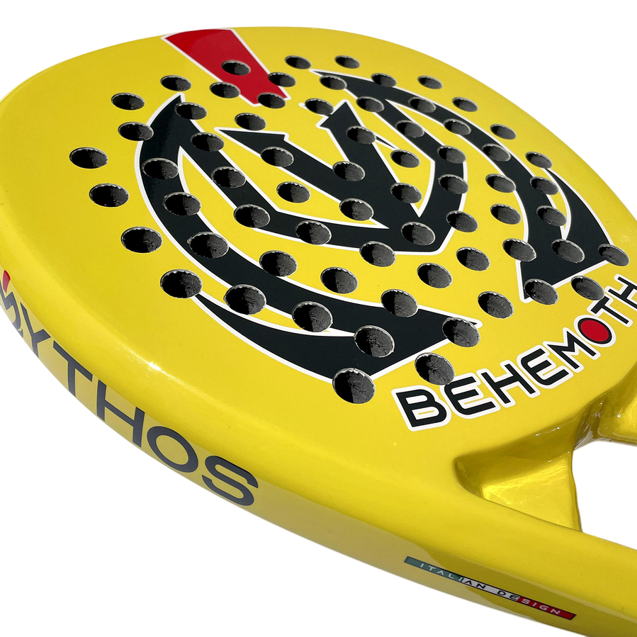 Racchetta da padel Mythos BEHEMOTH con telaio in carbonio e rivestimento fibra di vetro per giocatori professionali fori piatto