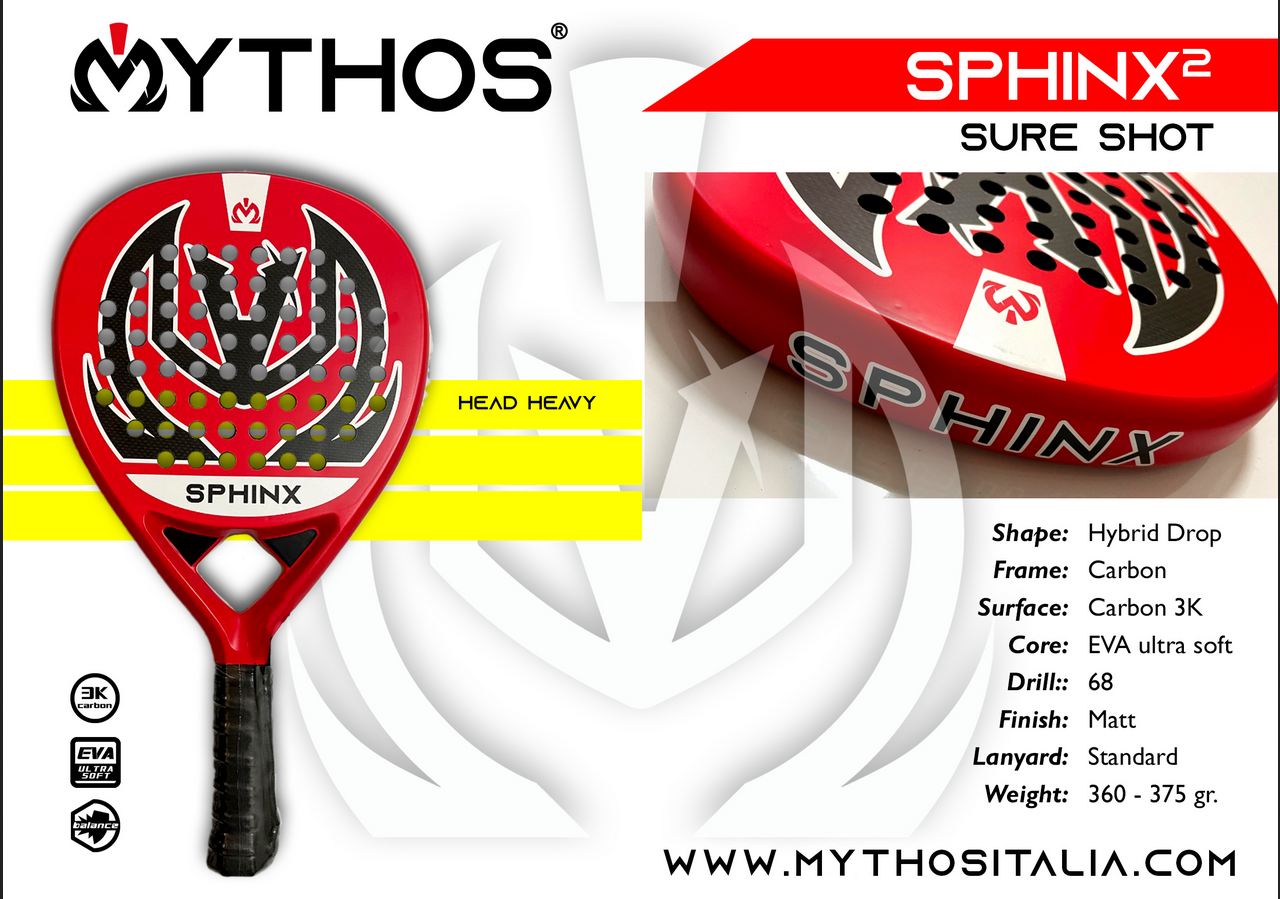 Mythos racchetta da padel SPHINX 2 in carbonio 3K