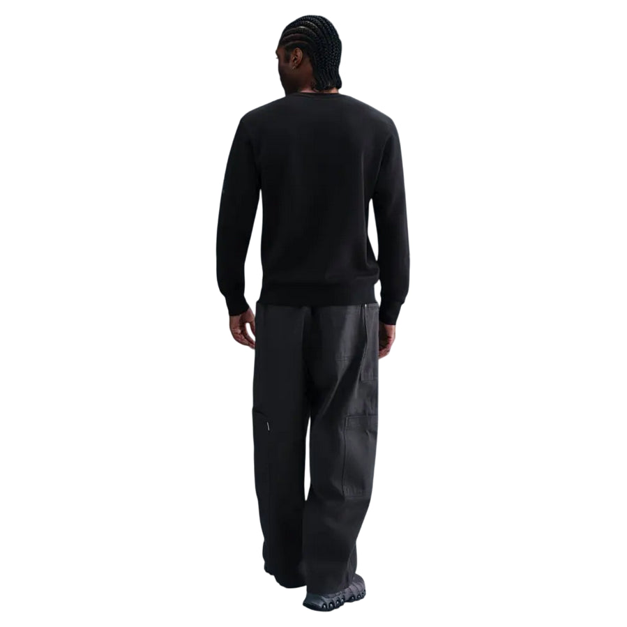 NIKE Felpa Uomo NSW Crew Club IF1765-010 Nero – Girocollo Cotone Premium, Stile Iconico - retro intero 