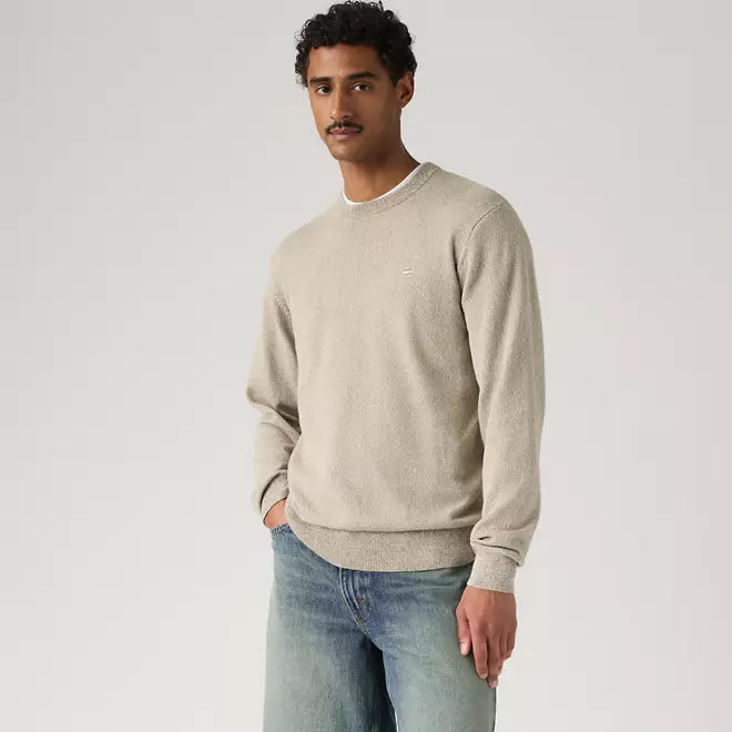 Levi's Maglia da uomo Lightweight Housemark Sweater A72070048 beige