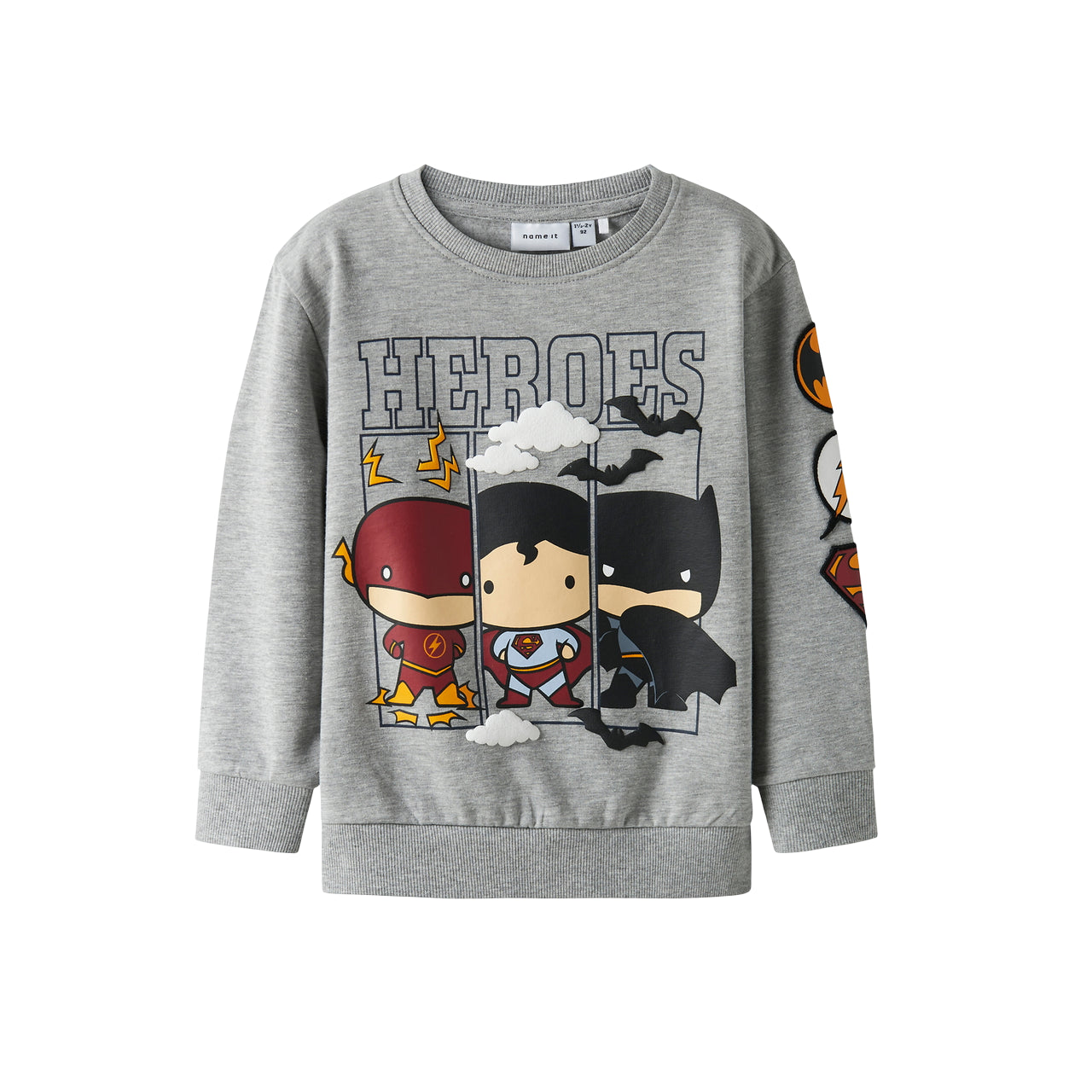 Name It Felpa Bambino 13249571 - Grigio - Supereroi DC