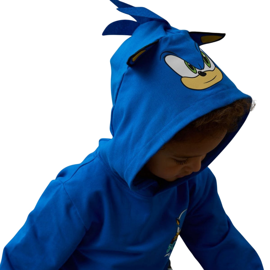 Name It Felpa Bambino Sonic 13249644 Azzurro – Comfort e Stile - dettaglio cappuccio