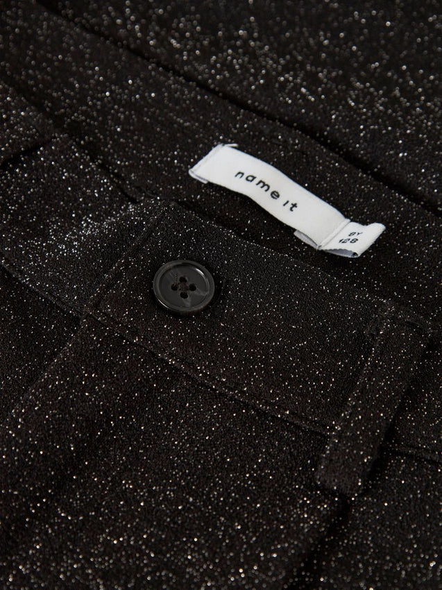 Name It Pantalone Glitter 13248914 Black | Bambina nero brillante comodo party - dettaglio