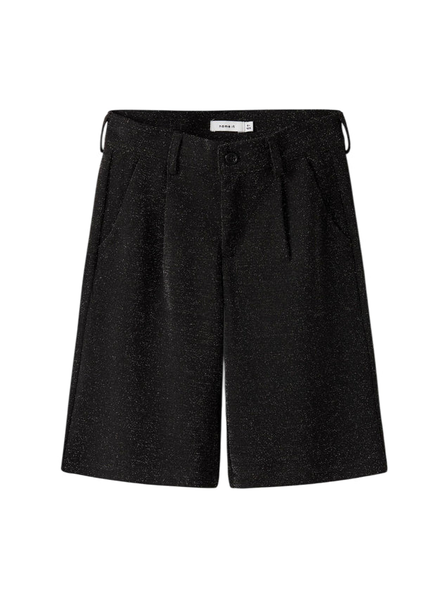 Name It Pantalone Glitter 13248914 Black | Bambina nero brillante comodo party - frontale