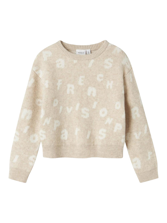 Name It Pullover Maglia Bambina 13247280 - Ecru Paris - Beige