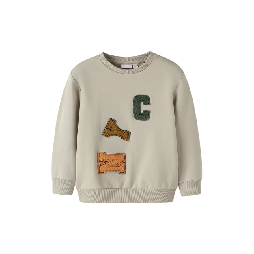 Name it Felpa Girocollo Bambino NYC Beige 13246599 - Vista Frontale