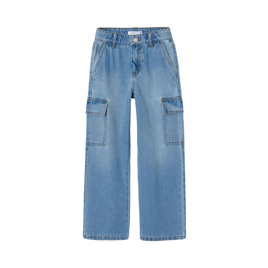 Name it pantalone in jeans con tasconi da bambino 13220709 blu chiaro