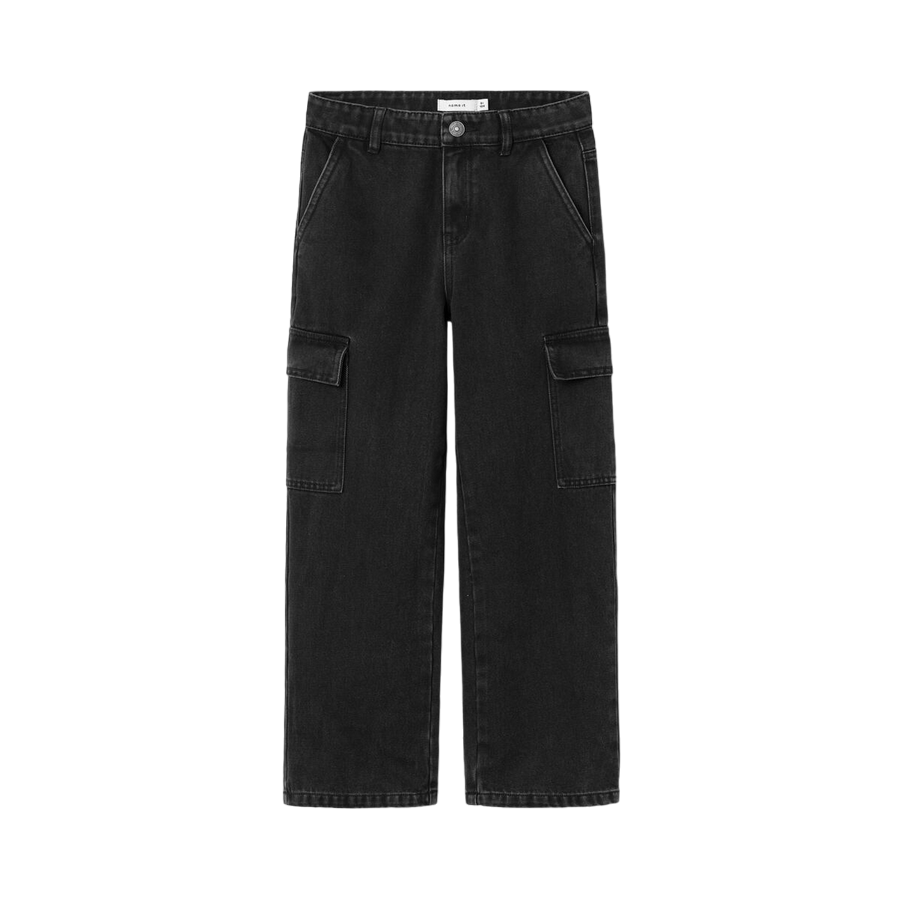 Name it pantalone in jeans con tasconi da bambino 13220709 nero