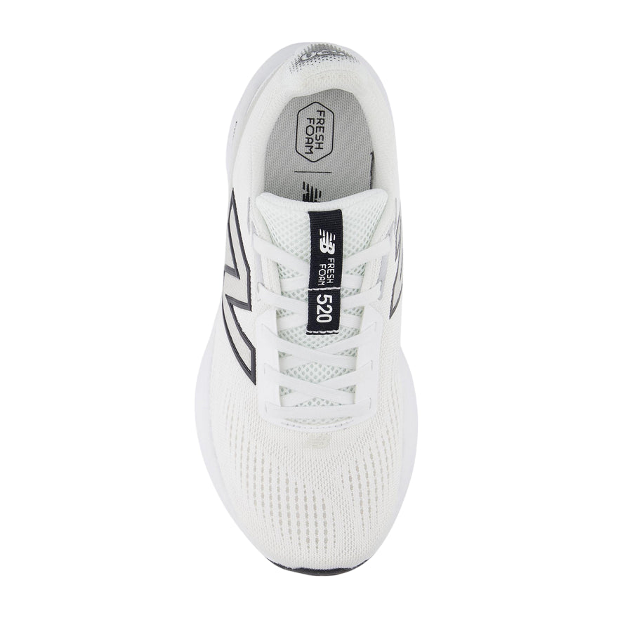 New Balance - Scarpa Running Donna Fresh Foam 520 W520CW9 Bianco-Nero - vista dall'alto