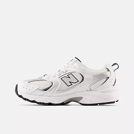 New Balance scarpa sneakers Junior 530 BUNGEE LACE PZ530SB1 bianco-argento