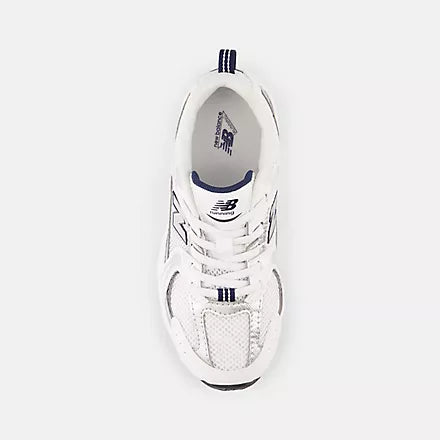 New Balance scarpa sneakers Junior 530 BUNGEE LACE PZ530SB1 bianco-argento