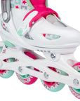 Nijdam Pattini in linea regolabili SK8 Star N20AA02 WHT bianco