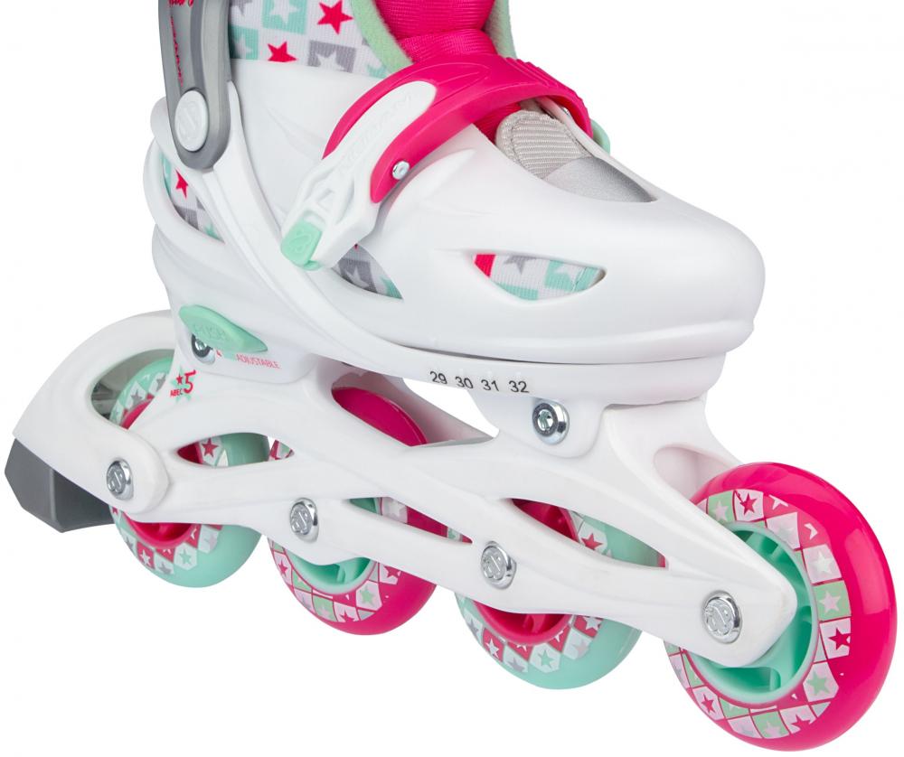 Nijdam Pattini in linea regolabili SK8 Star N20AA02 WHT bianco