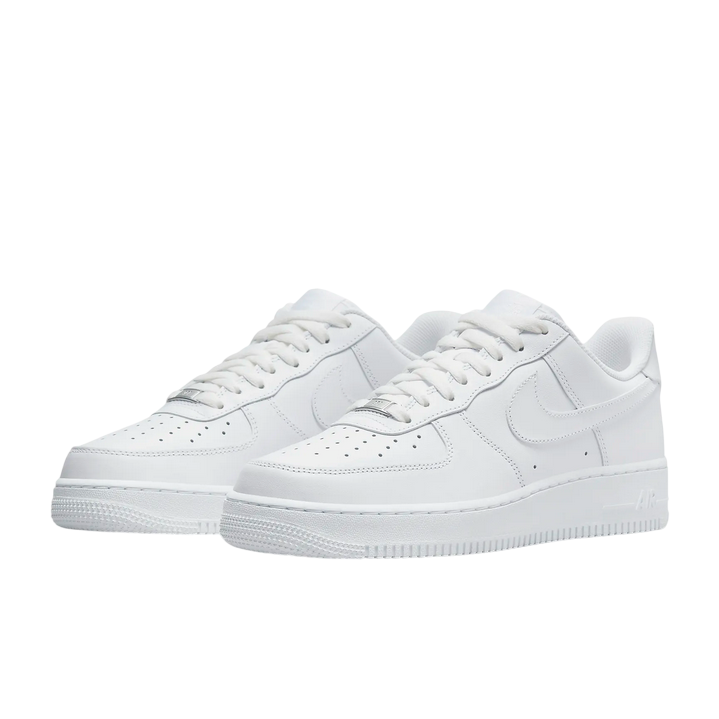 Nike Air Force 1 &#39;07 CW2288 111 sneakers bianche uomo vista laterale