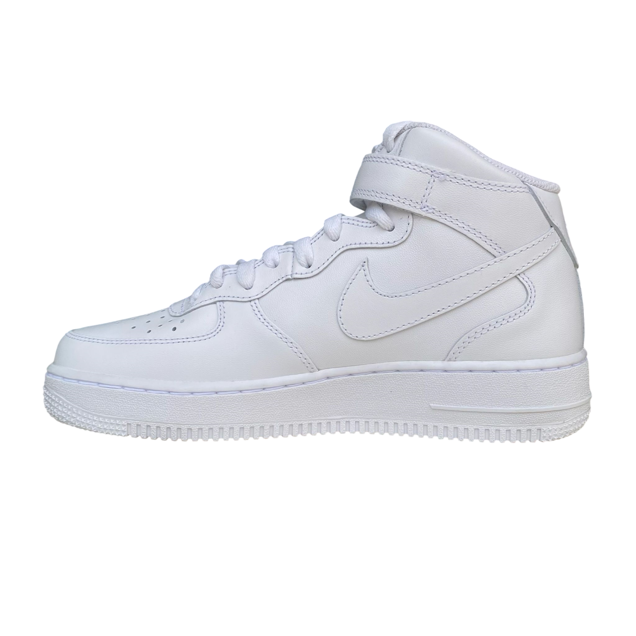 Nike Air Force 1 Mid CW2289-111 sneakers uomo bianche con cinturino alla caviglia e suola Air-Sole