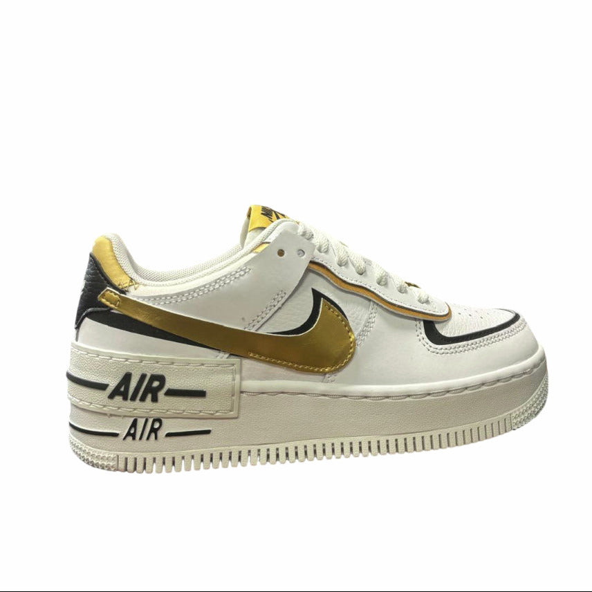 Nike Air Force 1 Shadow CI0919-125 Bianco Oro Nero