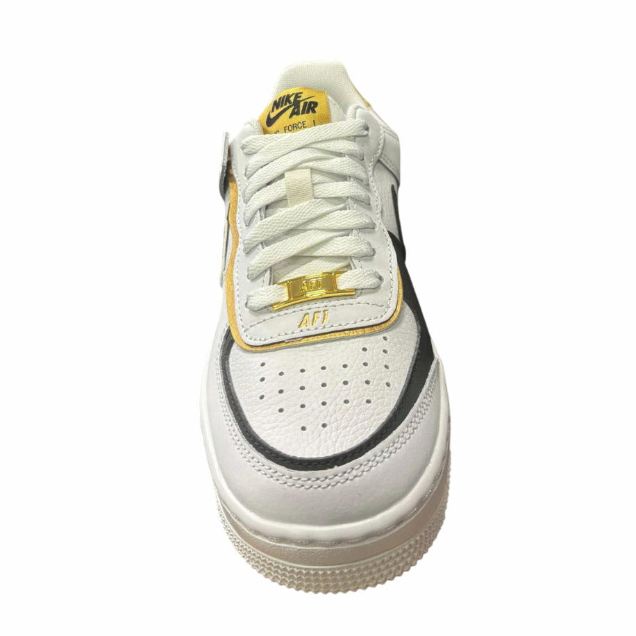 Nike Air Force 1 Shadow CI0919-125 Bianco Oro Nero tomaia traspirante punta