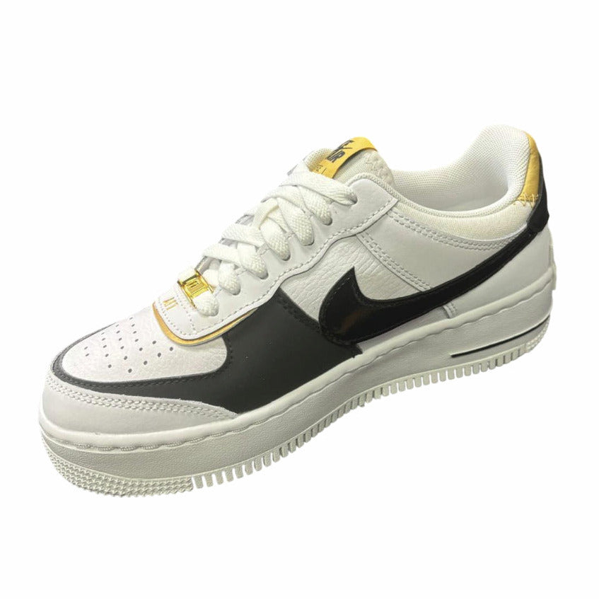 Nike Air Force 1 Shadow CI0919-125 Bianco Oro Nero tomaia traspirante punta