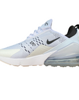 Nike Air Max 270 bianche da donna modello AH6789-100 con unità Air visibile, design moderno e comfort superiore per uso quotidiano e sportivo - interno