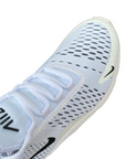 Nike Air Max 270 bianche da donna modello AH6789-100 con unità Air visibile, design moderno e comfort superiore per uso quotidiano e sportivo - punta