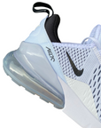 Nike Air Max 270 bianche da donna modello AH6789-100 con unità Air visibile, design moderno e comfort superiore per uso quotidiano e sportivo - tacco
