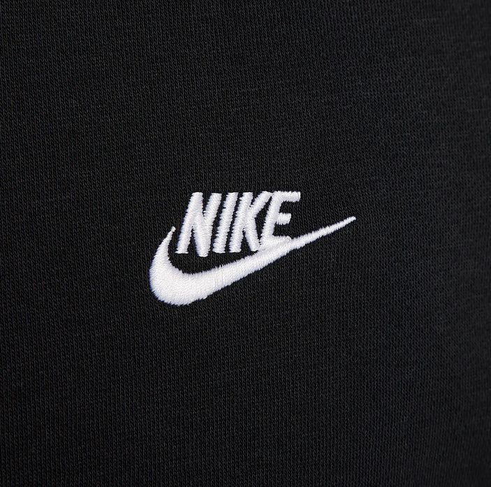 Nike Club Felpa Uomo Fleece FN38869-010 nera - Logo ricamato