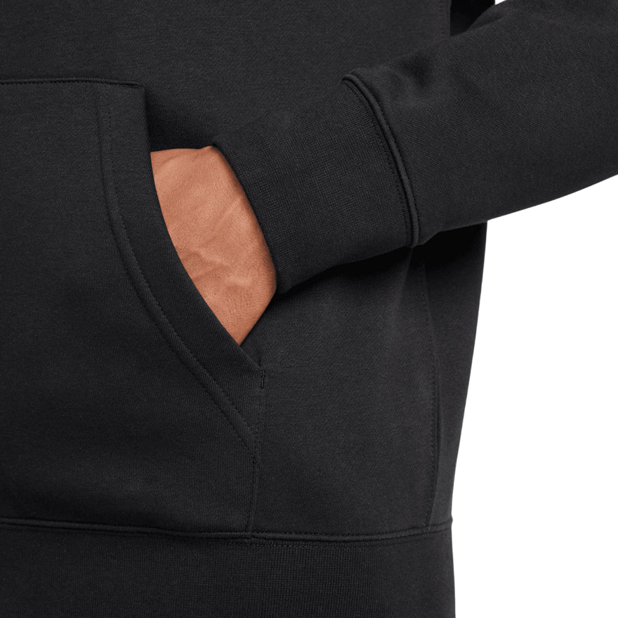 Nike Club Fleece Felpa Full-Zip Hoodie - FN3861-010 Nero - tasca