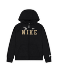 Nike felpa con cappuccio e cerniera intera junior Collegiate 9Q1097-023  nero fronte