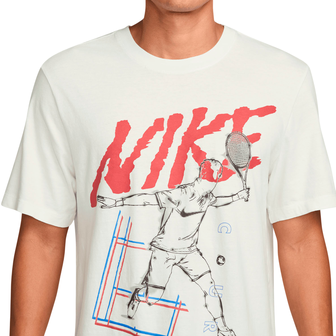 Maglietta tennis Nike Court Logo bianca con logo Nike sul petto, modello HJ3454-121