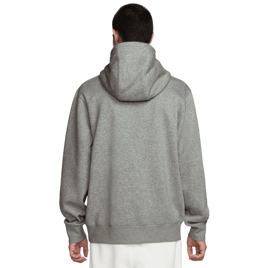 Nike FN3859-063 - Felpa Club Uomo con Cappuccio Grigia - VISTA POSTERIORE