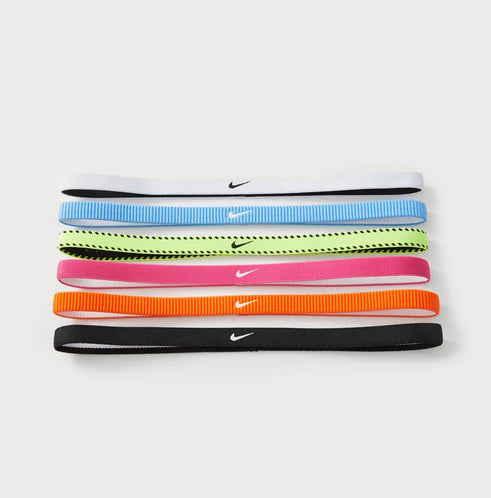 Nike Fasce Capelli FLEX Classic Slim N1011927702OS 6pz – Colori Assortiti particolare swoosh