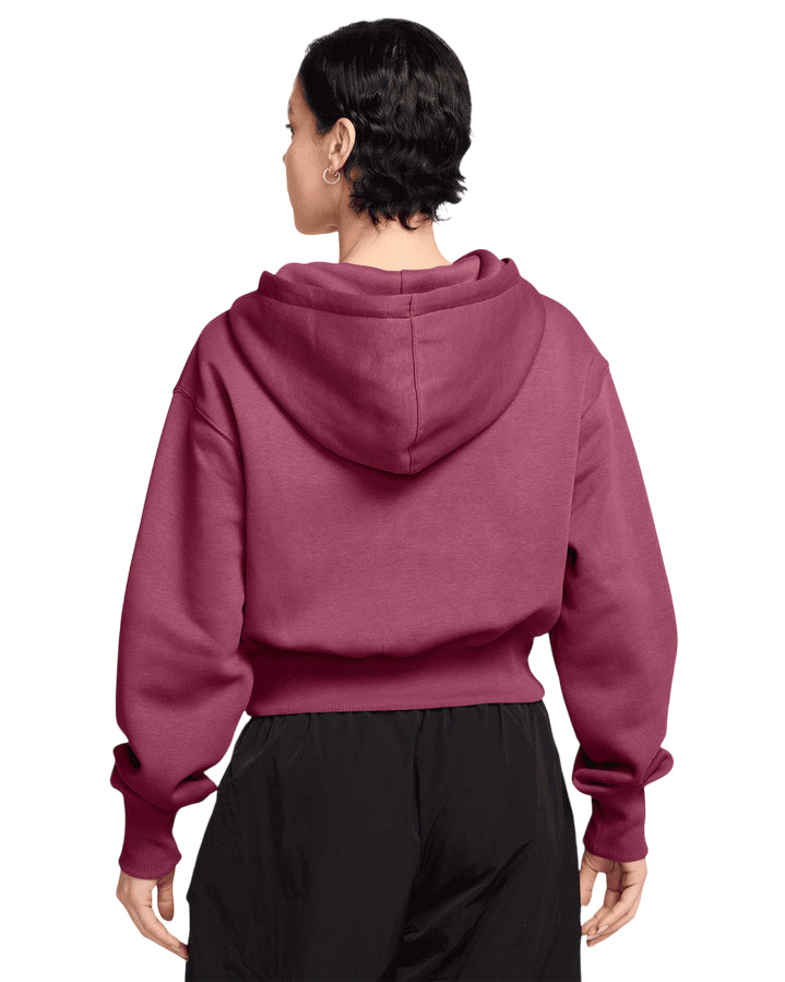 Nike Felpa Donna Phoenix Fleece HV2426-634 Rosa – corta, ampia, cappuccio, zip, comfort moda - RETRO