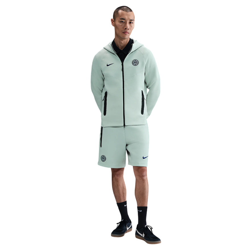 Nike Felpa Inter Tech Windrunner Grey Haze HJ6428-092 - VISTA FRONTALE INTERO
