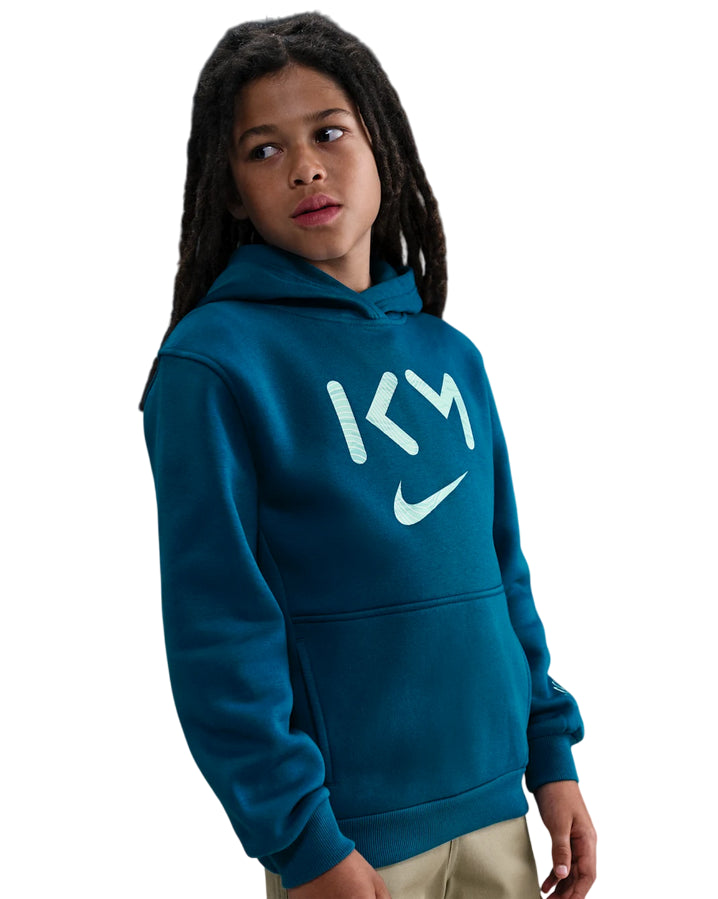 Nike Felpa Kylian Mbappé Club Fleece II1502-301 Green Abyss – Comfort, Calcio, Bambino - laterale
