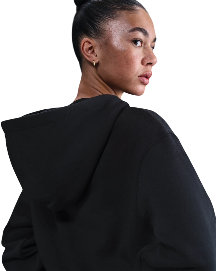 Nike Felpa Phoenix Fleece HV2426-010 Nero Corta Zip Donna - RETRO