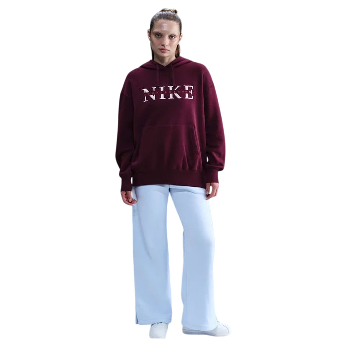 Nike Felpa Pullover Oversize con Cappuccio Sportswear Phoenix Fleece IH4054-610 Rosa - Comfort Trendy - fronte