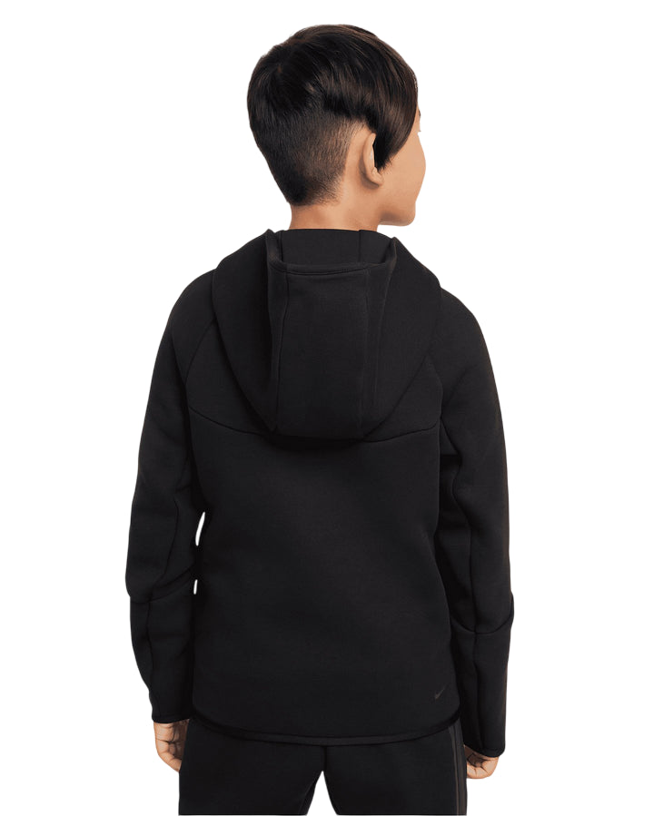Nike Felpa Tech Fleece Junior Zip HV5867-010 Nero Ragazzo - retro